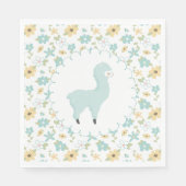 Serviette En Papier Naples Blue Little Llama (Devant)