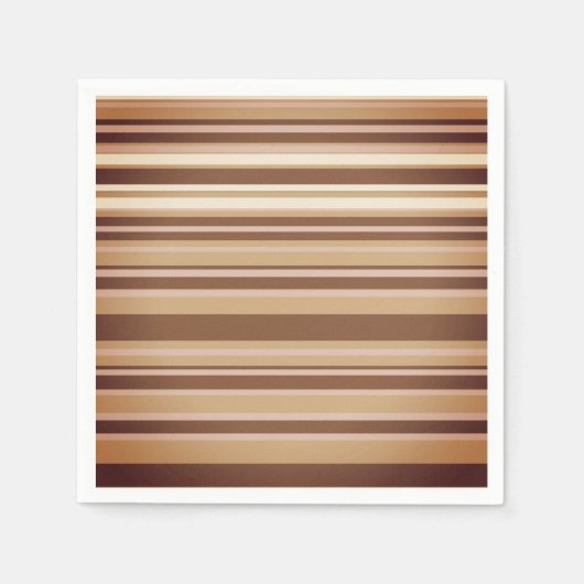 Serviette En Papier Naples Brown et blanc (Devant)