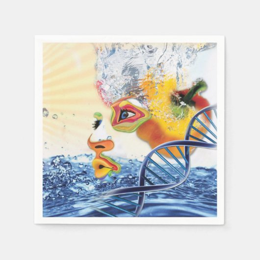 Serviette En Papier Naples Conscience alimentaire (Devant)