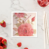 Serviette En Papier Naples Coral Rose (En situation)