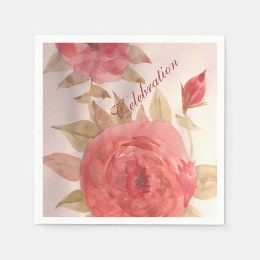 Serviette En Papier Naples Coral Rose (Devant)