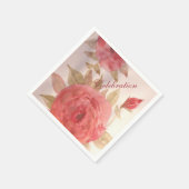 Serviette En Papier Naples Coral Rose (Coin)