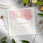 Serviette En Papier Naples couleur bat mitzvah | Rose Abstrait<br><div class="desc">Joignez-vous à la magie de la tradition et du style avec notre "Aquarelle rose" Mitzvah Bat Invitations! Ces invitations, trempés dans des teintes douces de rougeur, présentent votre événement spécial avec élégance et coeur. Élevez votre célébration avec ces gardiens artistiques que les invités sont tenus de chérir. Déplier les souvenirs...</div>