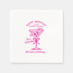 Serviette En Papier Naples customisées 30e anniversaire Pink Martini