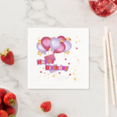 Serviette En Papier Naples d'anniversaire (En situation)