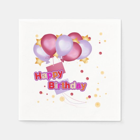 Serviette En Papier Naples d'anniversaire (Devant)