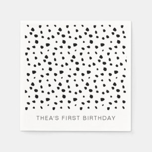Serviette En Papier Naples d'anniversaire dalmate