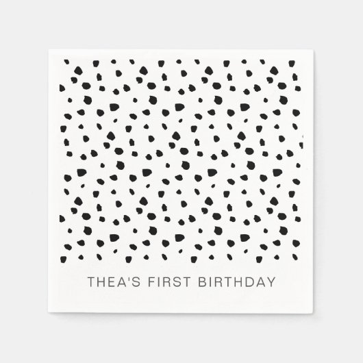 Serviette En Papier Naples d'anniversaire dalmate (Devant)