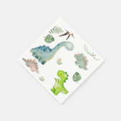 Serviette En Papier Naples d'anniversaire de Dinosaur (Coin)