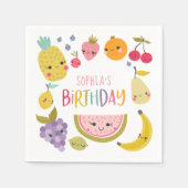 Serviette En Papier Naples d'anniversaire de fruits modernes (Devant)