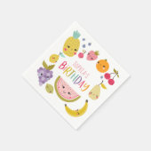 Serviette En Papier Naples d'anniversaire de fruits modernes (Coin)