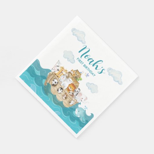 Serviette En Papier Naples d'anniversaire de Noah's Ark (Coin)