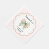 Serviette En Papier Naples d'anniversaire Floral Bow (Coin)