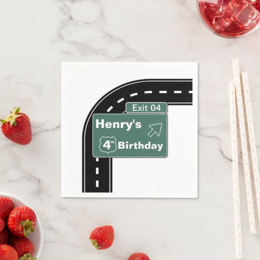 Serviette En Papier Naples d'anniversaire inter-États (En situation)