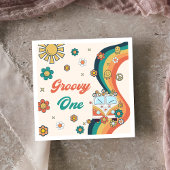 Serviette En Papier Naples d'anniversaire Retro super Rainbow