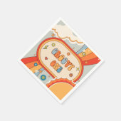 Serviette En Papier Naples d'anniversaire Retro super Rainbow (Coin)