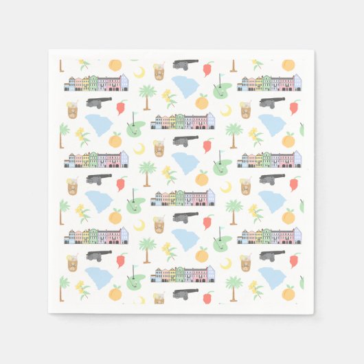 Serviette En Papier Naples de Caroline du Sud (Devant)