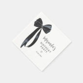 Serviette En Papier Naples de fête d'anniversaire Black Bow (Coin)