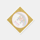 Serviette En Papier Naples de fête d'anniversaire de la licorne (Coin)