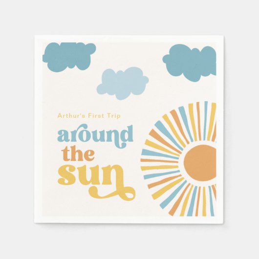 Serviette En Papier Naples de fête d'anniversaire du soleil (Devant)