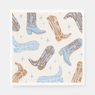 Serviette En Papier Naples de la partie Boot Cowboy