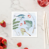 Serviette En Papier Naples de la partie de pêche (En situation)