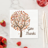 Serviette En Papier Naples de l'arbre d'automne (En situation)