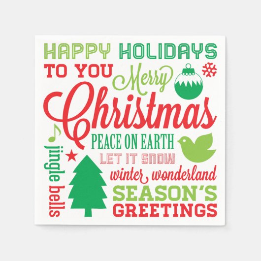 Serviette En Papier Naples de métro Holiday (Devant)