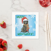 Serviette En Papier Naples de Noël Belge Sheepdog (En situation)