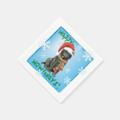 Serviette En Papier Naples de Noël Belge Sheepdog (Coin)