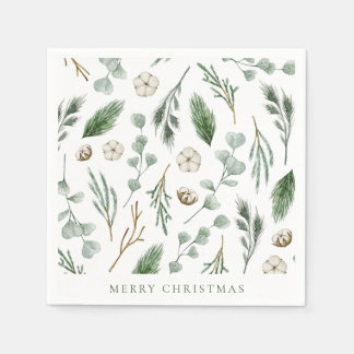 Serviette En Papier Naples de Noël Green Forest