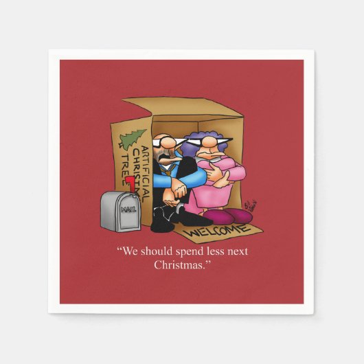 Serviette En Papier Naples de Noël Hilarious Humour Party (Devant)