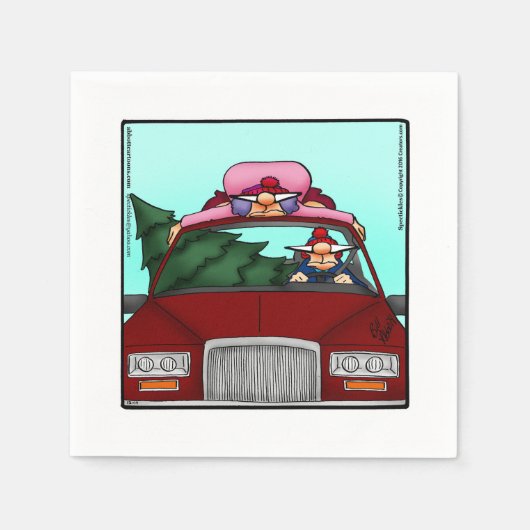 Serviette En Papier Naples de Noël Hilarious Humour Party (Devant)