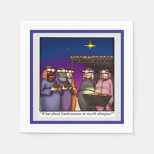 Serviette En Papier Naples de Noël Hilarious Humour Party (Devant)