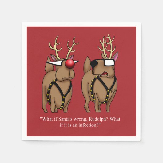 Serviette En Papier Naples de Noël Hilarious Humour Party (Devant)