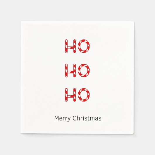 Serviette En Papier Naples de Noël Ho Ho Ho (Devant)