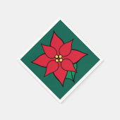 Serviette En Papier Naples de Noël Poinsettia (Coin)