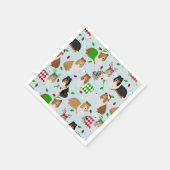 Serviette En Papier Naples de Noël Roough Collie (Coin)