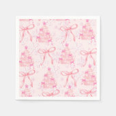 Serviette En Papier Naples de Noël roses (Devant)