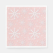 Serviette En Papier Naples de Noël Snowflake (Devant)