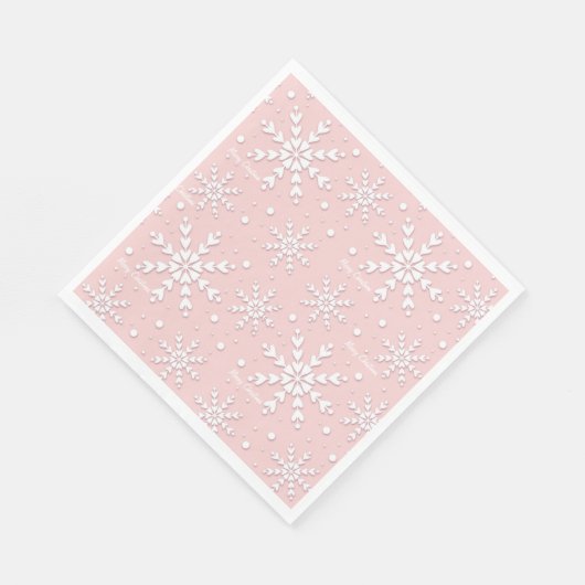 Serviette En Papier Naples de Noël Snowflake (Coin)