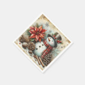 Serviette En Papier Naples de Noël Snowman Party (Coin)
