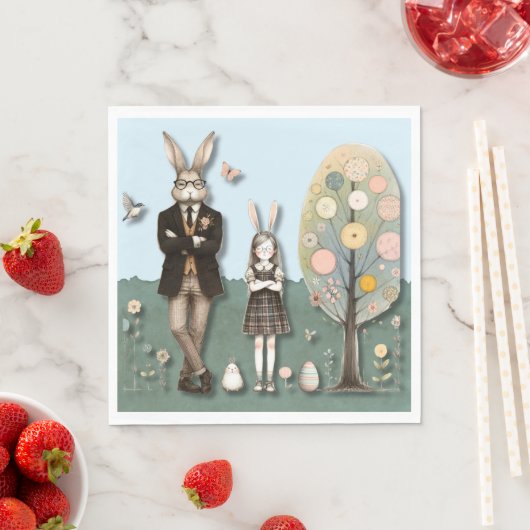 Serviette En Papier Naples de Pâques Dapper (En situation)