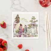 Serviette En Papier Naples de style japonais (En situation)