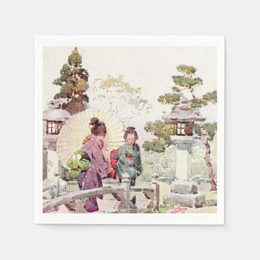 Serviette En Papier Naples de style japonais (Devant)