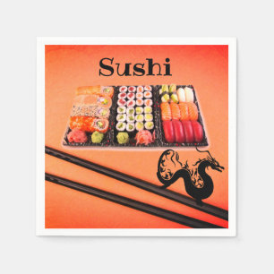 Serviette En Papier Naples de sushi Party
