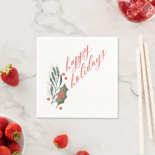 Serviette En Papier Naples de vacances hiver Foliing (En situation)