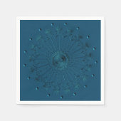 Serviette En Papier Naples décoratives turquoises (Devant)