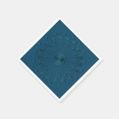 Serviette En Papier Naples décoratives turquoises (Coin)