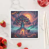 Serviette En Papier Naples d'Halloween (En situation)